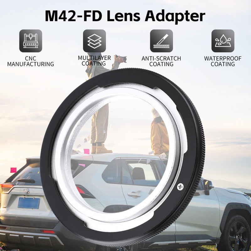 Serounder محول عدسة M42-FD، عدسة M42 لبرغي M42 لمحول كاميرا الفيلم FD F-1 A-1، لـ، لـ بينتاكس، لـ، لـ زينيت - Image 2